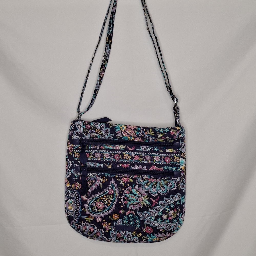 Vera Bradley Triple Zip Hipster Crossbody NWOT